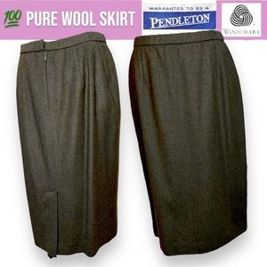 100% Virgin Wool Fully Lined Pendleton Pencil Skirt Woolmark